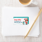 Santa + Kid Christmas Card Return Address Labels (Insitu)