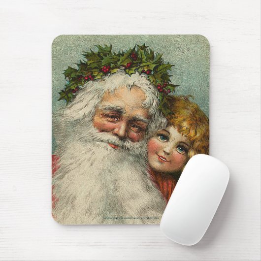  Santa & Kind Vader Kerstmis Mousepad Muismat (Met muis)