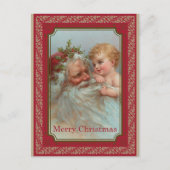  Santa Kind Vrolijk Kerstfeest Briefkaart (Voorkant)