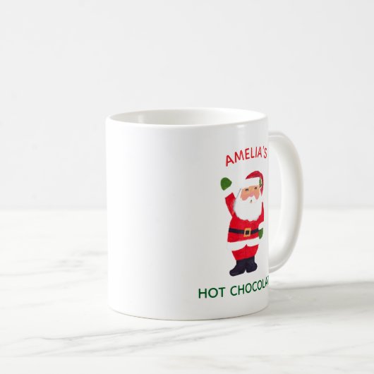 Santa Kinder Kinderen Feestelijke Kerst Schattigee Koffiemok (Voorkant rechts)