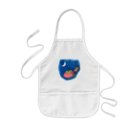 Santa Kinderen Apron Kinder Schort (Voorkant)