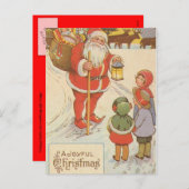  SANTA & KINDEREN BRIEFKAARTEN (Voorkant / Achterkant)
