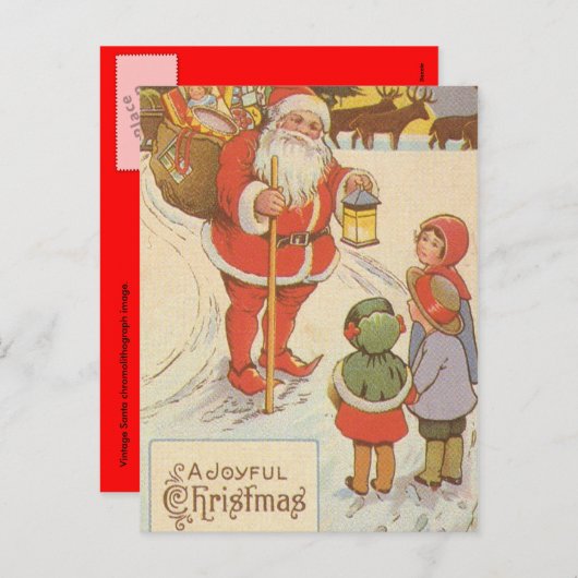  SANTA & KINDEREN BRIEFKAARTEN (Voorkant / Achterkant)