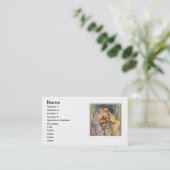 Santa Kissing Vintage Christmas Kaart Visitekaartje (Staand voorkant)