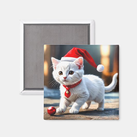 Santa Kitten Magneet (Voorkant / Achterkant)