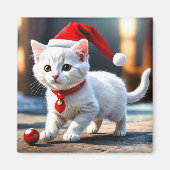 Santa Kitten Magneet (Voorkant)