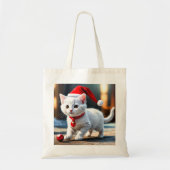 Santa Kitten Tote Bag (Voorkant)
