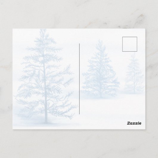 Santa kittens, pijnbomen kerst briefkaart (Achterkant)