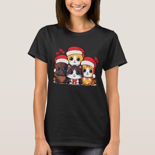 Santa Kittens T-shirt (Voorkant)