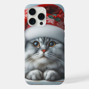Santa Klauw komt naar de stad - Feestelijke Kitty iPhone 15 Pro Max Case