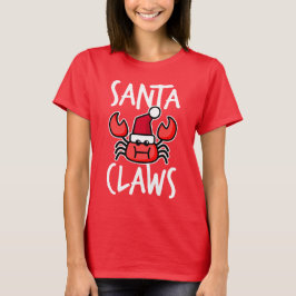 Santa Klauw New England Kerstkrab Vakantie T-shirt