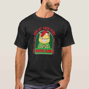 Santa Klauw Spikey Anti Kerstmis Kat of Kitten T-shirt