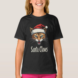 Santa Klauwen Boze Kat Kerstmis - Grappige Kerst T-shirt