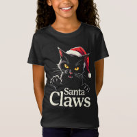 Santa Klauwen – Grappig Zwart Kat Kerstontwerp