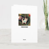 Santa Klauwen Kat Liefhebber Grappige Kerstvakanti Kaart (Achterkant)