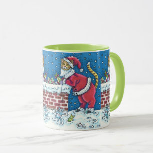 SANTA KLAUWEN KAT OP DAK DIE CADEAUS BRENGT, GRAPP MOK