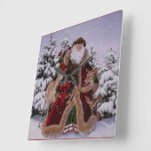 santa-klok vierkante klok (Hoek)