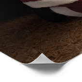 Santa Kneeling op Nativiteit Poster (Hoek)