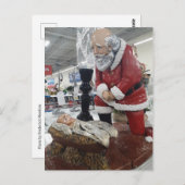 Santa Kneeling voor Christus Briefkaart (Voorkant / Achterkant)