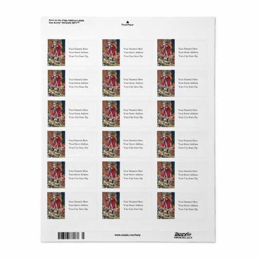 Santa Knokks op het  adreslabel van de deur Etiket (Full Sheet)