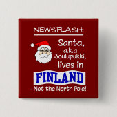 Santa-knop Vierkante Button 5,1 Cm (Voorkant)