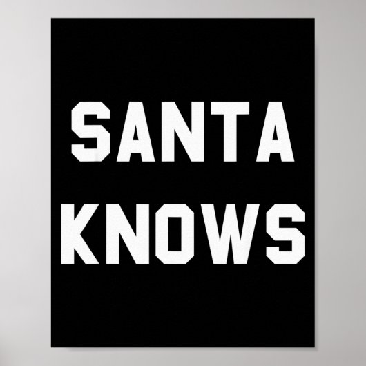 Santa Knows Funny Christmas  Poster (Voorkant)
