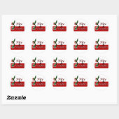 Santa Knows Naughty Nice List Kerstfeestdag Ronde Sticker (Vel)