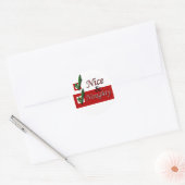Santa Knows Naughty Nice List Kerstfeestdag Ronde Sticker (Envelop)