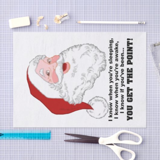 Santa Knows-weefselpapier Tissuepapier (Craft)