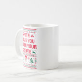 Santa Knows You Lied On Your Resume Funny Office C Koffiemok (Voorkant links)