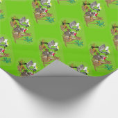 Santa Koala en de Australische kerstdieren Cadeaupapier (Hoek)