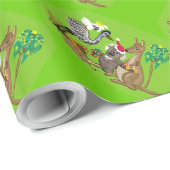 Santa Koala en de Australische kerstdieren Cadeaupapier (Rol Hoek)