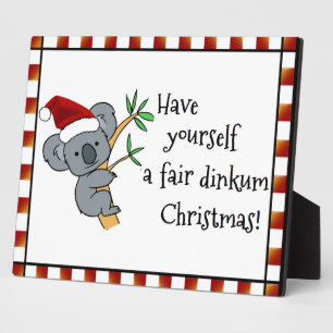 Santa Koala - Fair Dinkum Fotoplaat