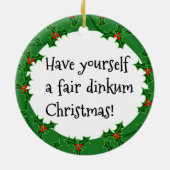 Santa Koala - Fair Dinkum Keramisch Ornament (Achterkant)