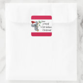 Santa Koala - Fair Dinkum Vierkante Sticker (Tas)