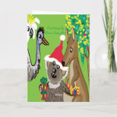 Santa koala feestdagen kaart (Achterkant)