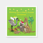 Santa koala geeft Aussie kerstcadeaus Servet (Voorkant)