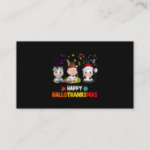 Santa Koe Happy Hanksmas Halloween Thanksgiv Visitekaartje (Achterkant)