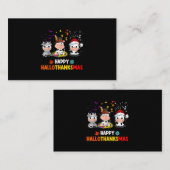 Santa Koe Happy Hanksmas Halloween Thanksgiv Visitekaartje (Voorkant / Achterkant)