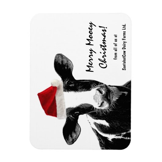 Santa Koe - Holstein Dairy Kerstmis Koe Magneet (Verticaal)