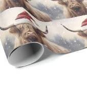 Santa Koe kerstvakantie cadeau Cadeaupapier (Rol Hoek)