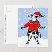 Santa Koe komt eraan! Feestdagenkaart (Voorkant / Achterkant)