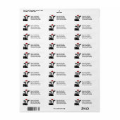 Santa Koe - ZuivelKoe met Santa Hat Etiket (Full Sheet)