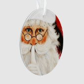 Santa komt Fun Kind Kerstmis Inspirativiteit Ornament (voorkant)