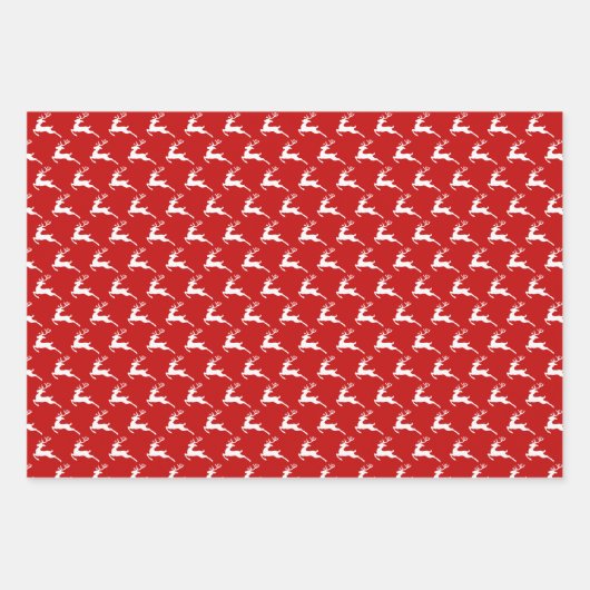 Santa komt inpakpapier Flat Sheet Set van 3 (Voorkant 2)