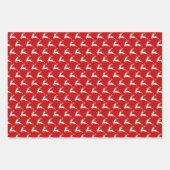 Santa komt inpakpapier Flat Sheet Set van 3 Vel (Voorkant 2)