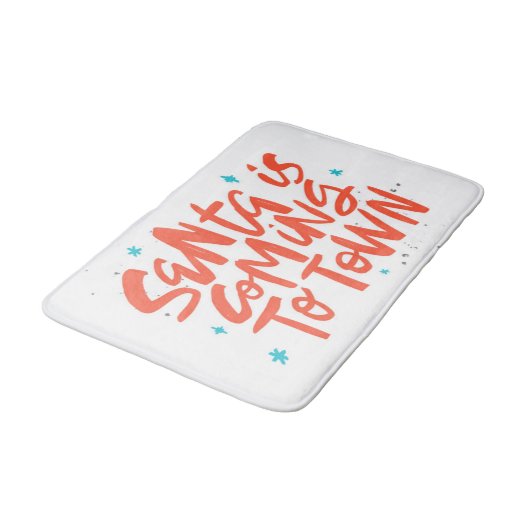 Santa komt naar de stad Holiday Design Badmat (Gekanteld)