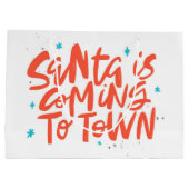 Santa komt naar de stad Holiday Design Groot Cadeauzakje (Achterkant)