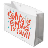 Santa komt naar de stad Holiday Design Groot Cadeauzakje (Achterkant Gekanteld)
