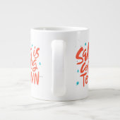 Santa komt naar de stad Holiday Design Grote Koffiekop (Achterkant)